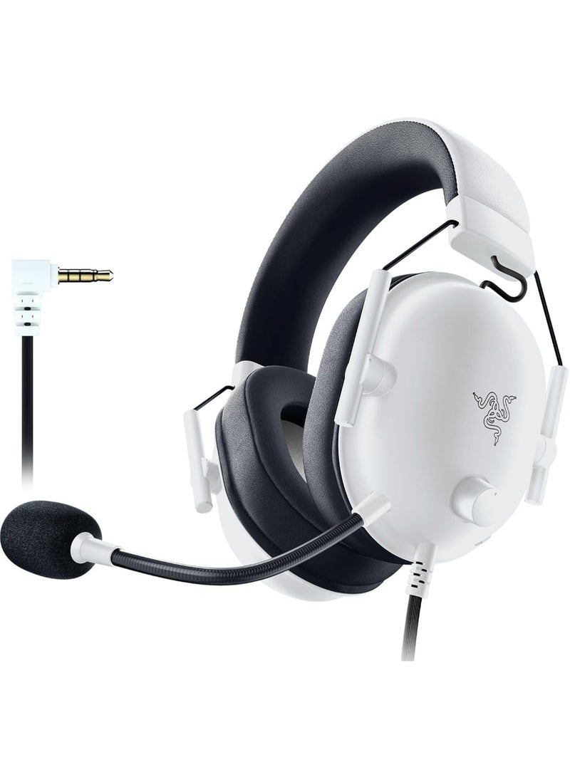 RAZER BlackShark V2 X PlayStation licensed Gaming Headset: 50mm Drivers, Cardioid Mic, Lightweight, Noise Isolating Earcups, for PS5, Xbox Series X, PC, Switch via 3.5 mm Audio Jack - White - Image 2