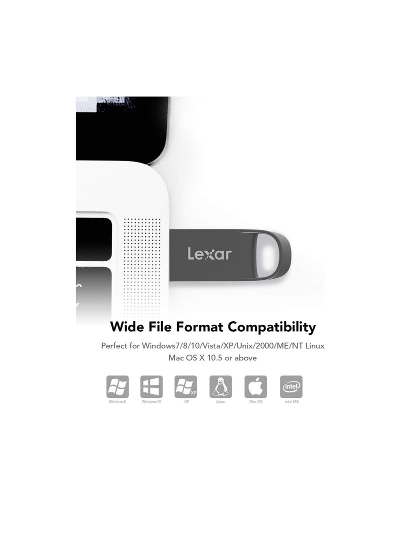 Lexar (Lexar E21 64GB USB 2.0 Flash Drive, Mini USB Stick) X5 64 GB - Image 2