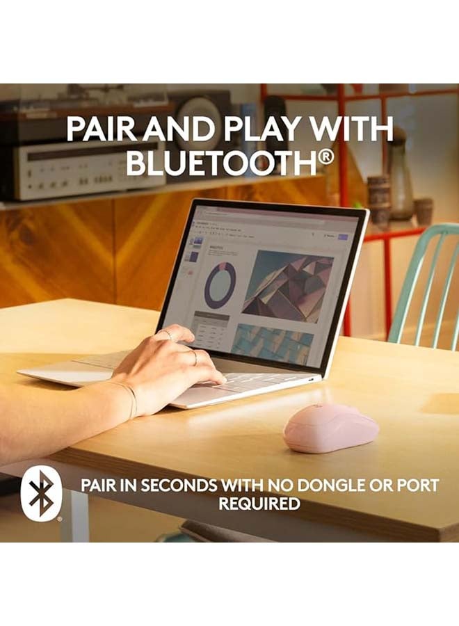 Logitech Renewed - M240 Silent Bluetooth Mouse Rose - Image 2