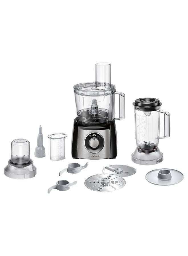 MultiTalent 3, 2.3L Bowl & Blender | Ultimate Kitchen Versatility 800 W MCM3501MGB Silver/Black