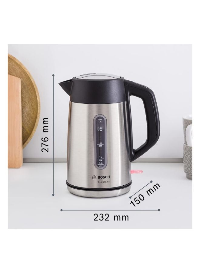 بوش 1.7L Kettle, 3kW Rapid Boil, Double-Wall Housing | Cool Touch Safety 1.7 L 3000 W TWK4P440GB Stainless Steel - Image 2