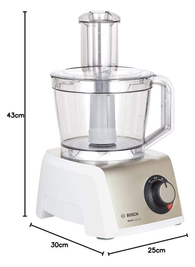 بوش MultiTalent 8 Food Processor, 3.9L Bowl | The Ultimate Kitchen Assistant 1200 W MC812S734G Stainless Steel - Image 5