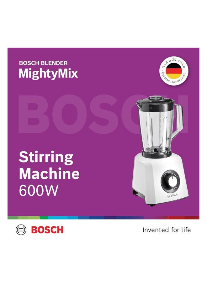 بوش SilentMixx Blender, 1.5L Glass Jug | Powerful Blending, Quietly MMB33P5BGB Grey/White - Image 2