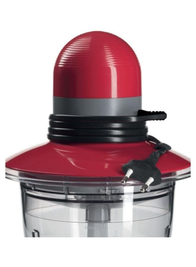 بوش Mini Chopper, 800ml Bowl, Easy Push-Down Control | Your Red Kitchen Helper 400 W MMR08R1GB Red/Clear - Image 2