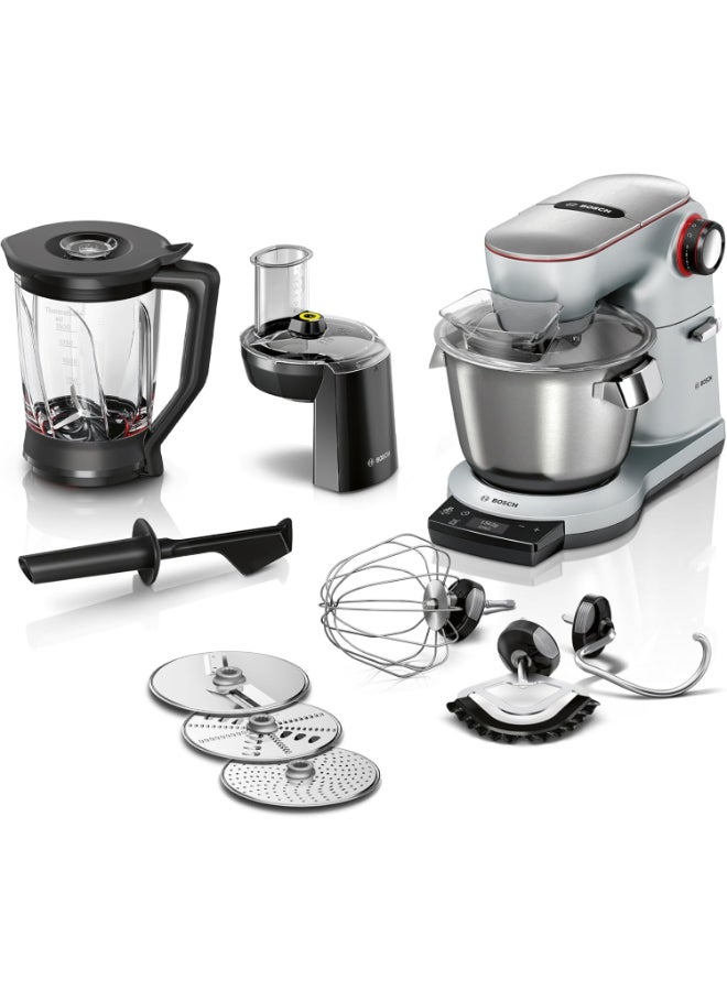 بوش OptiMUM Kitchen Machine, 1500W, 5.5L Bowl | Professional Power, Flawless Results MUM9GX5S21 Silver - Image 1