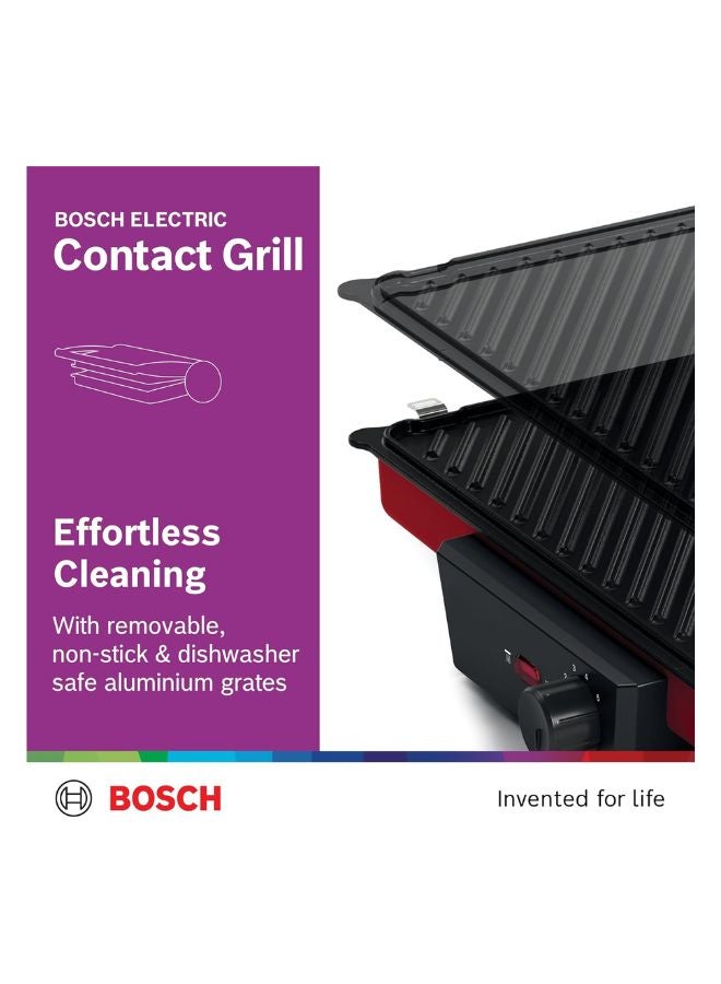 BOSCH Health Grill, 3-in-1 Contact Grill | Grill Like a Pro, Indoors 2000 W TCG4104GB Red/Black - Image 5