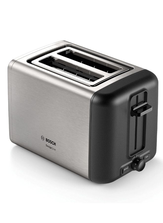 BOSCH 2-Slice Toaster, Integrated Warming Rack, Even Toasting | Perfect Toast, Every Time 970 W TAT3P420GB Silver/Black - Image 1