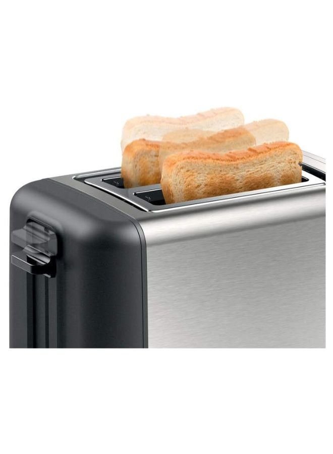 BOSCH 2-Slice Toaster, Integrated Warming Rack, Even Toasting | Perfect Toast, Every Time 970 W TAT3P420GB Silver/Black - Image 4