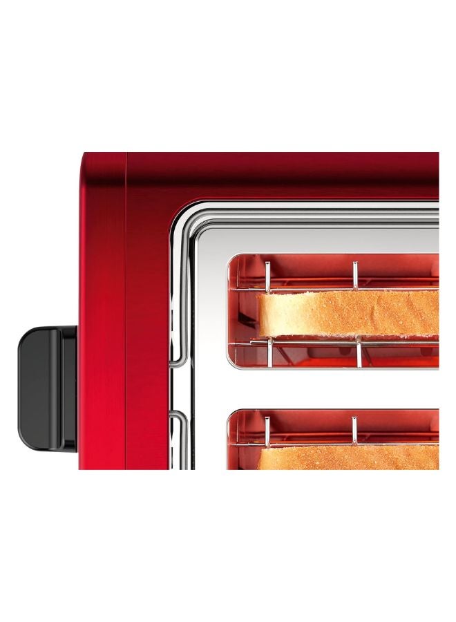 بوش 2-Slice Toaster, Warming Rack, Even Browning Control | Your Breakfast Hero 970 W TAT3P424GB Red/Black - Image 5