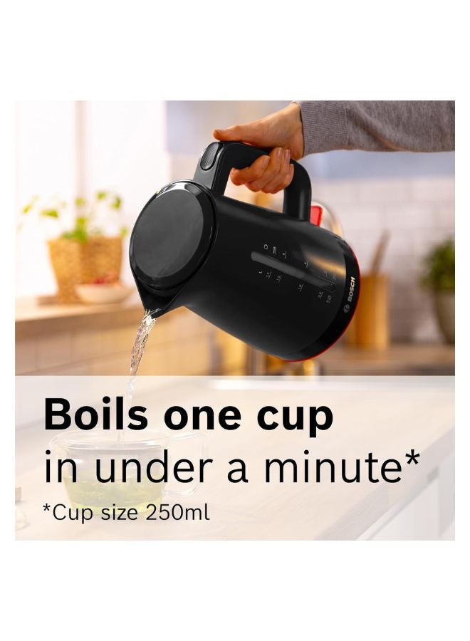 BOSCH 1.7 L Electric Kettle, 3000 W, MyMoment Triple-Safety, Rapid-Boil 1.7 L 3000 W TWK3M123GB black - Image 2