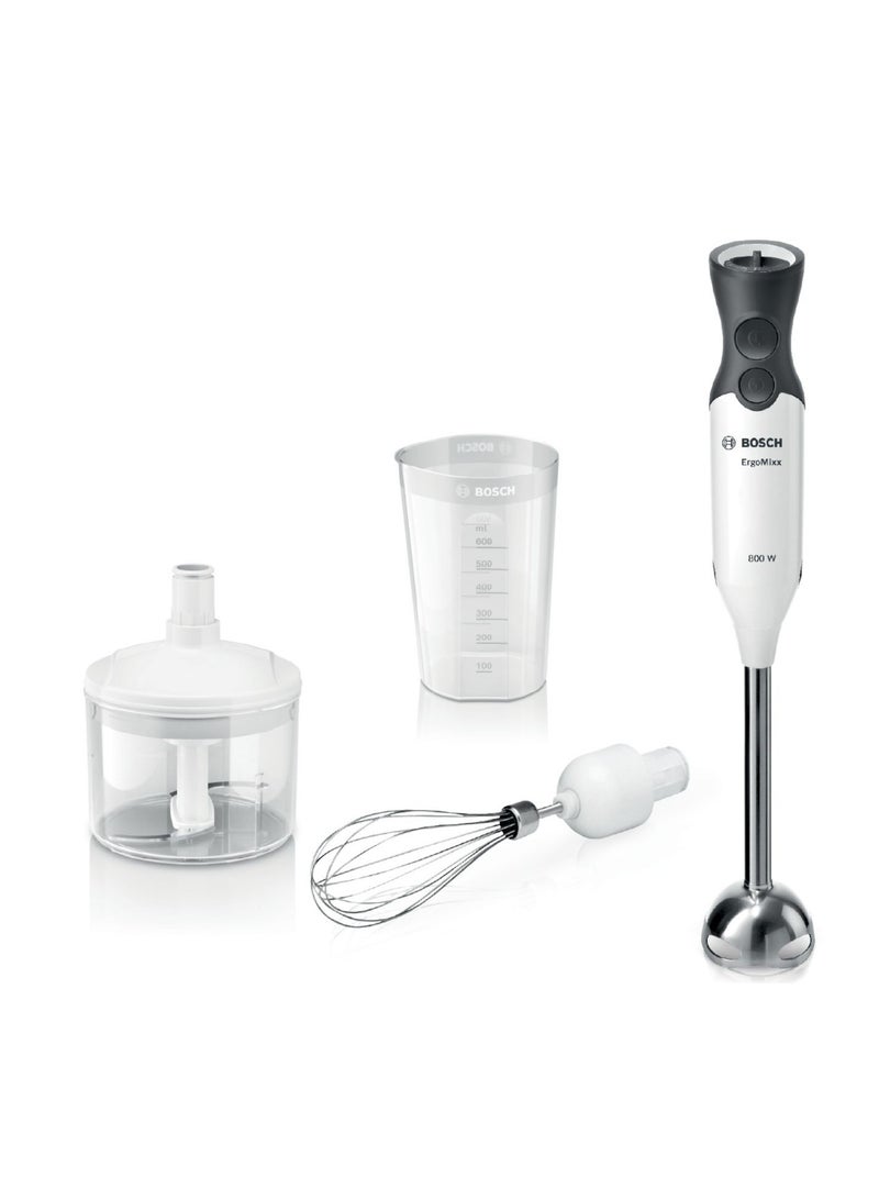 BOSCH 750ml Chopper, ErgoMixx Style Hand Blender, 800W QuattroBlade, Effortless Blending Power! 800 W MS6CA4150G stainless_steel - Image 3