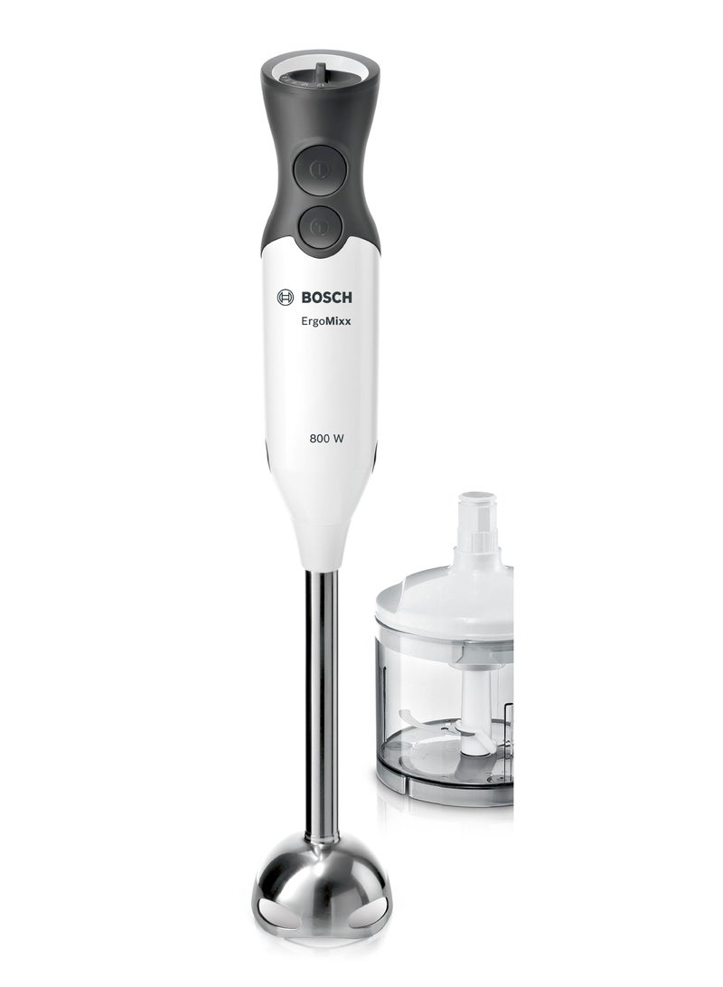 BOSCH 750ml Chopper, ErgoMixx Style Hand Blender, 800W QuattroBlade, Effortless Blending Power! 800 W MS6CA4150G stainless_steel - Image 2