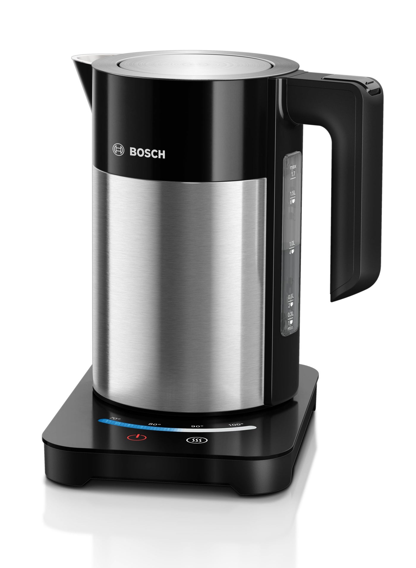 1.7L, Styline Kettle, 7 Temp Settings & KeepWarm, Your Perfect Brew! 1.7 L 3000 W TWK7203GB Stainless Steel