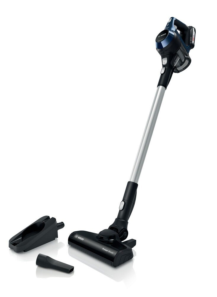 بوش 0.3 L, Cordless Stick Vacuum Cleaner, 30 Min Runtime + AllFloor Power Brush 200 W BBS611GB blue - Image 1