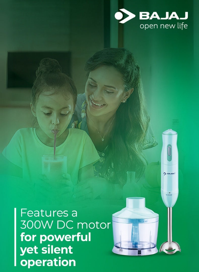 بجاج خلاط يدوي HB 22، محرك قوي 300 واط، شفرة من الفولاذ المقاوم للصدأ، مقبض سهل الإمساك، خلط متعدد الاستخدامات - Image 1