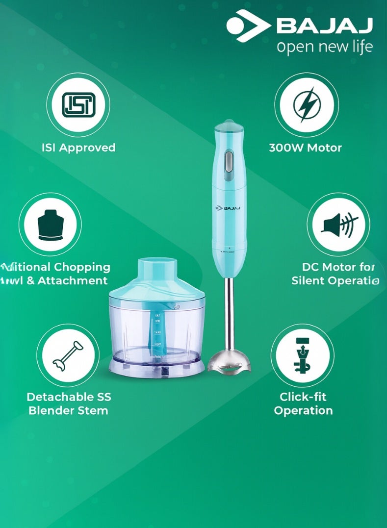 بجاج خلاط يدوي HB 22، محرك قوي 300 واط، شفرة من الفولاذ المقاوم للصدأ، مقبض سهل الإمساك، خلط متعدد الاستخدامات - Image 5