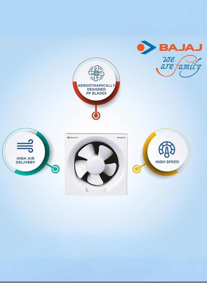 بجاج مروحة طرد هواء ماكسيما نيو 150 مم عالية السرعة مع محرك موفر للطاقة للمنزل والمكتب - Image 3