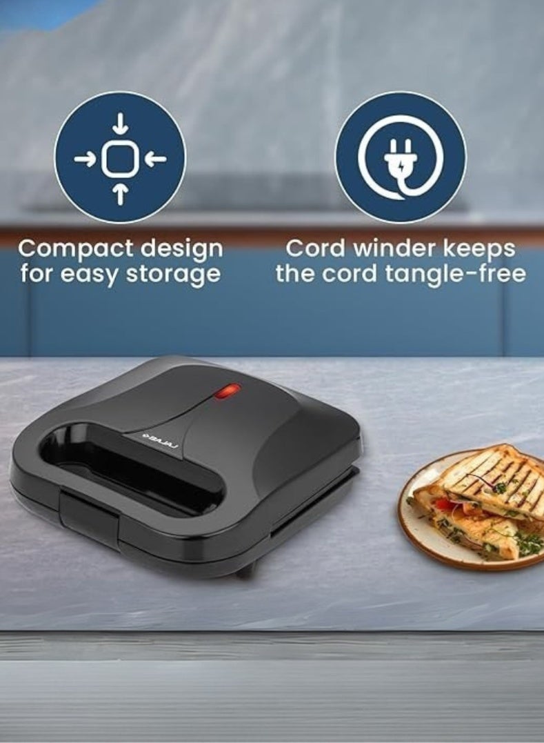 بجاج شواية ساندويتش SWX 6 بسعة شريحتين – لوحات مطلية غير لاصقة، قفل مشبك، تخزين عمودي مدمج، سهل التنظيف، جسم بارد الملمس - Image 4