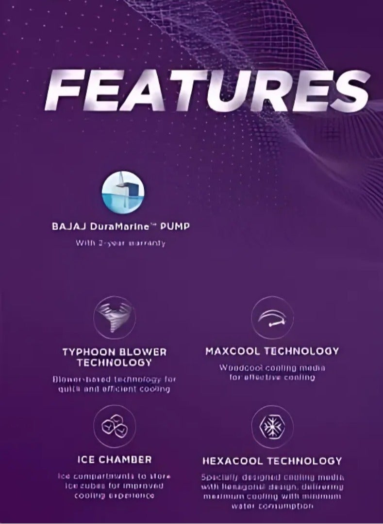 بجاج مبرد الهواء الصحراوي الشديد من سلسلة شيلد سعة 115 لتر - مبرد ثقيل مع توصيل هواء قوي، وسادات خلوية، وغرفة ثلج، متوافق مع العاكس، تبريد موفر للطاقة للمساحات الكبيرة، المتاجر والمساحات الخارجية - Image 5