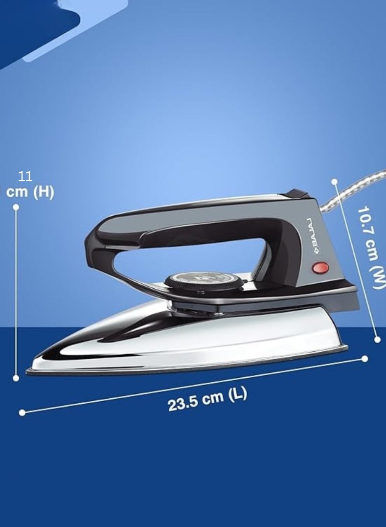 بجاج مكواة باجاج DX 2 | مكواة جافة خفيفة الوزن ومضغوطة مع قاعدة غير لاصقة، تحكم في درجة الحرارة وقاية من السخونة الزائدة - Image 5