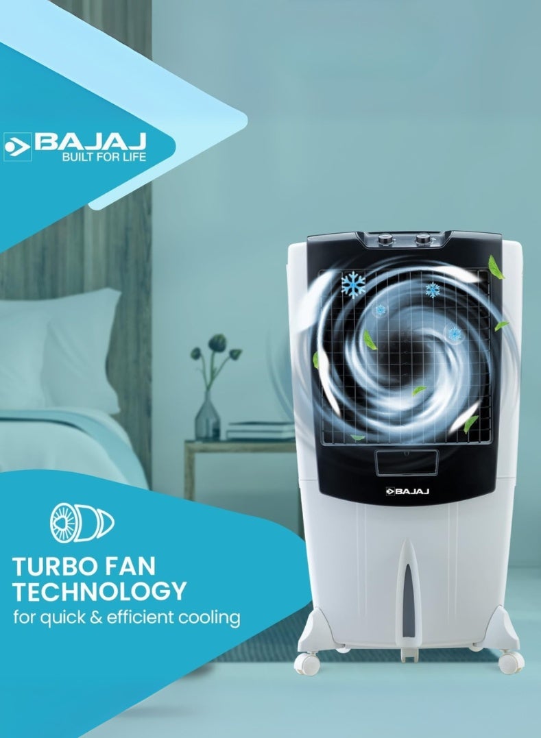 بجاج مبرد الهواء الصحراوي القوي سعة 95 لتر من سلسلة شيلد - مبرد ثقيل مع توصيل هواء قوي، وسادات خلوية، وغرفة ثلج، متوافق مع العاكس، تبريد موفر للطاقة للمساحات الكبيرة والأماكن الخارجية - Image 1