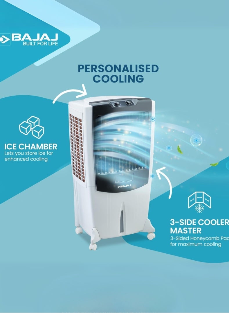 بجاج مبرد الهواء الصحراوي القوي سعة 95 لتر من سلسلة شيلد - مبرد ثقيل مع توصيل هواء قوي، وسادات خلوية، وغرفة ثلج، متوافق مع العاكس، تبريد موفر للطاقة للمساحات الكبيرة والأماكن الخارجية - Image 5