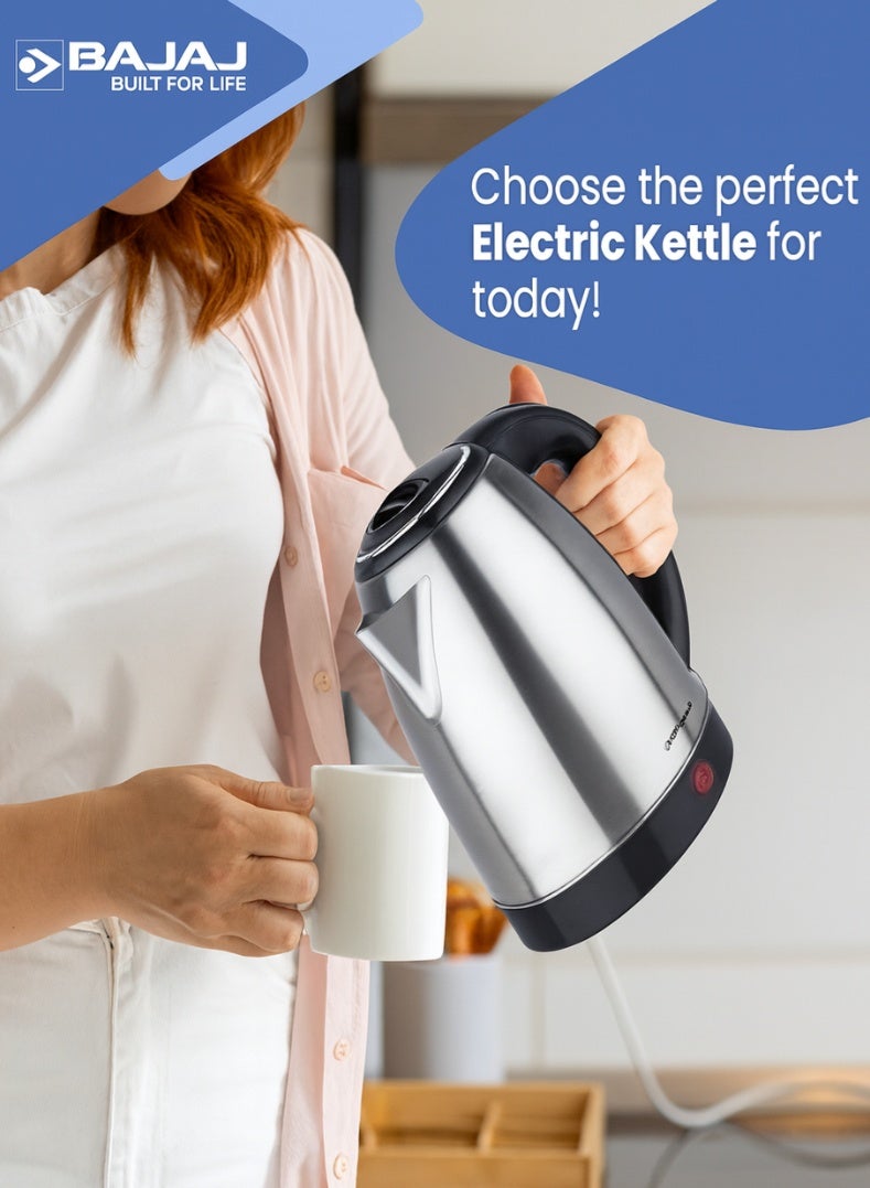 بجاج غلاية كهربائية KTX DLX – هيكل من الفولاذ المقاوم للصدأ، إيقاف تلقائي، حماية من السخونة الزائدة والغليان الجاف، تشغيل بدون سلك، غلاية مياه ومشروبات محمولة للاستخدام المنزلي والمكتبي - Image 2