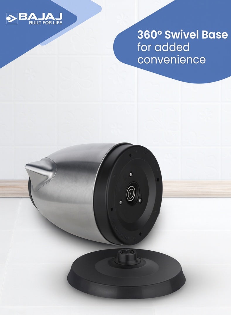 بجاج غلاية كهربائية KTX DLX – هيكل من الفولاذ المقاوم للصدأ، إيقاف تلقائي، حماية من السخونة الزائدة والغليان الجاف، تشغيل بدون سلك، غلاية مياه ومشروبات محمولة للاستخدام المنزلي والمكتبي - Image 3