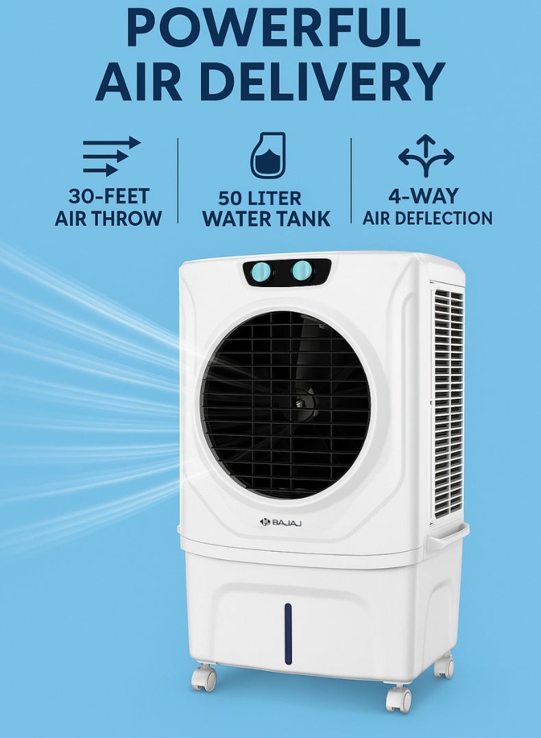 بجاج مبرد الهواء الشخصي شيلد سيريز تشيسل 50 لتر - مبرد قوي ومضغوط مع وسائد خلوية، رمي هواء توربو، غرفة ثلج، متوافق مع العاكس، تبريد موفر للطاقة للمنازل والمكاتب - Image 3