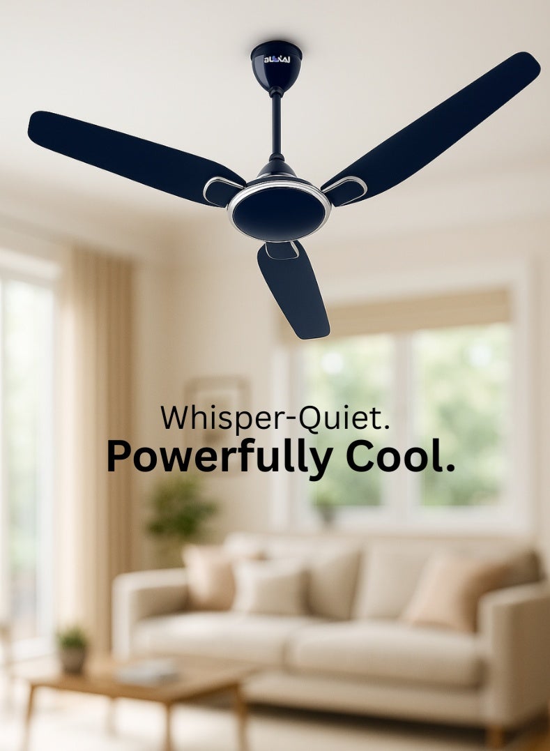 بجاج مروحة سقف عصرية 14EE 1400 مم - تشطيب أزرق سماوي أنيق، أداء عالي السرعة، كفاءة في استهلاك الطاقة، محرك ذو كرتين مزدوجتين، تدفق هواء واسع للمنازل والمكاتب - Image 1