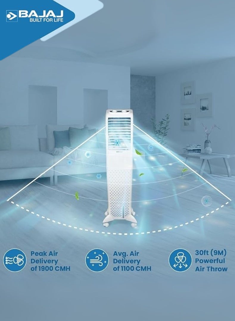 بجاج TMH50 50 لتر مبرد هواء برج مع مضخة دورا مارين (ضمان 2 سنة)، تقنية هيكساكول و تايفون، غرفة ثلج، 30 قدم رمي هواء، مكيف محمول للمنزل – أبيض - Image 3