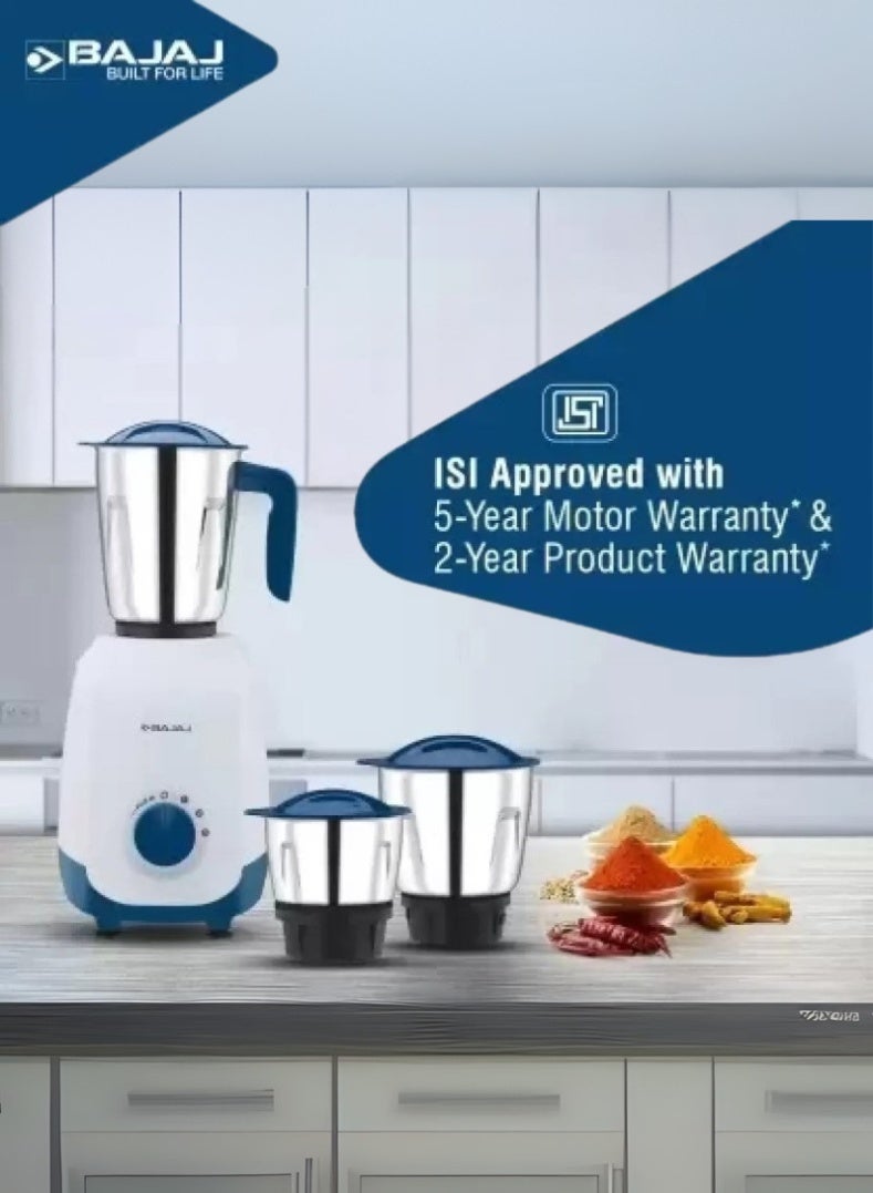 بجاج خلاط ومطحنة نينجا سيريز نوتش، تشطيب أزرق فرنسي أنيق، 3 أوعية متعددة الاستخدامات مع شفرات من الفولاذ المقاوم للصدأ، تحكم بسرعة 3 مع وظيفة النبض، حماية من الحمل الزائد - Image 4