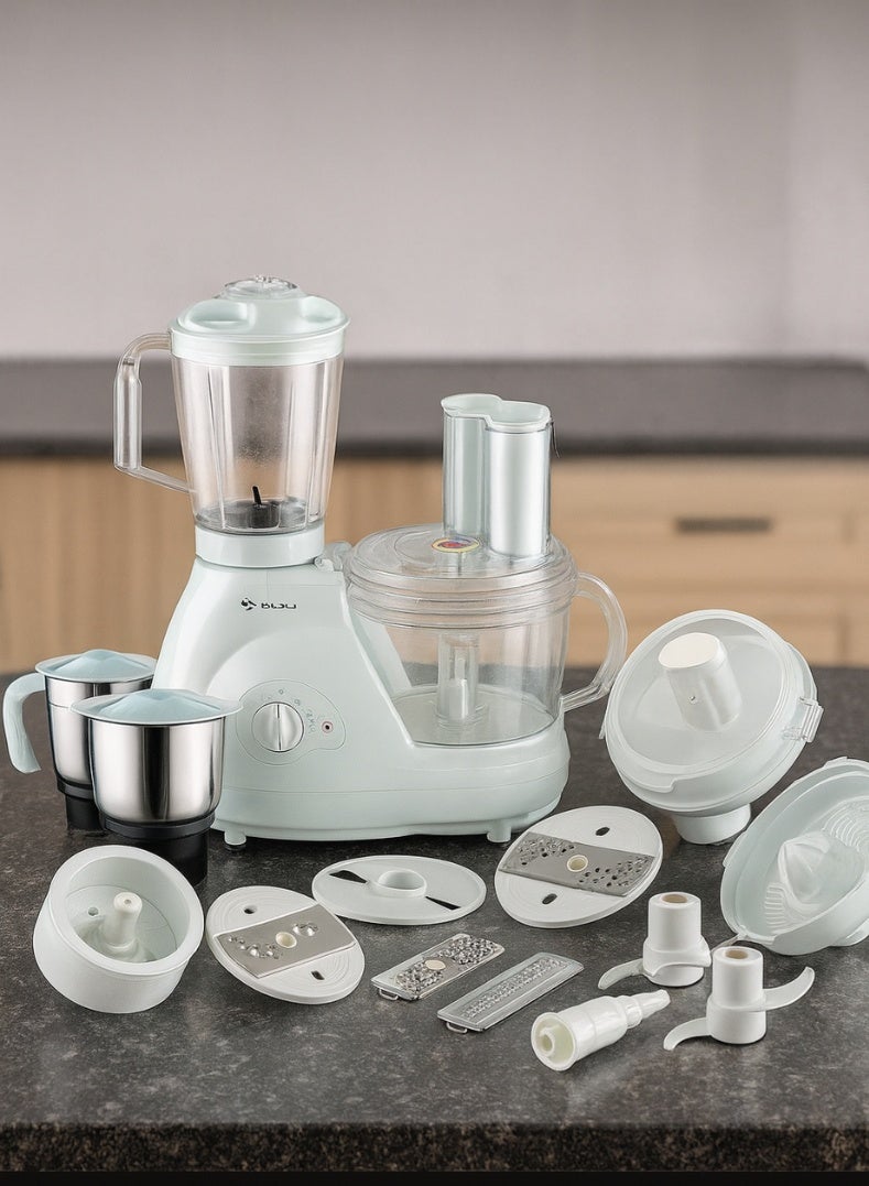 بجاج 13 في 1 معالج الطعام FX11 من باجاج، محرك، عدة أوعية وإضافات، شفرات من الفولاذ المقاوم للصدأ، قفل أمان وحماية من الحمل الزائد - Image 4
