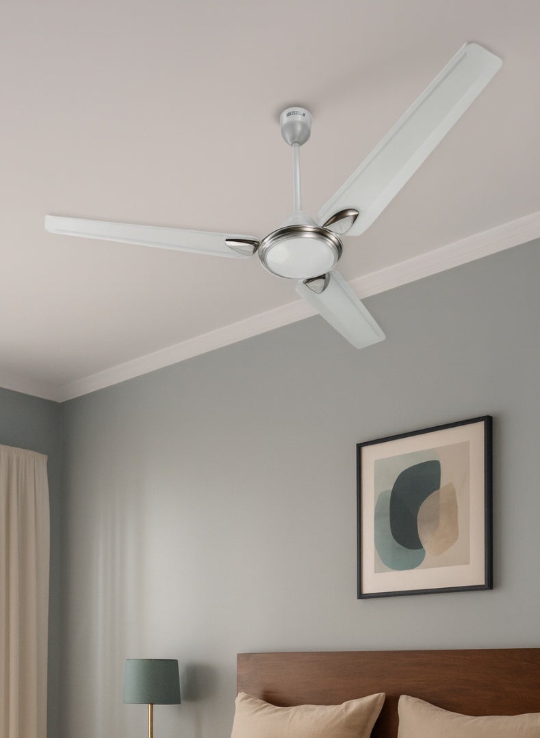 بجاج مروحة سقف دوراتو ديكو 12S1 بسرعة عالية 1200 مم بتشطيب أبيض زخرفي، توصيل هواء قوي، محرك موفر للطاقة وتصميم أنيق - Image 4