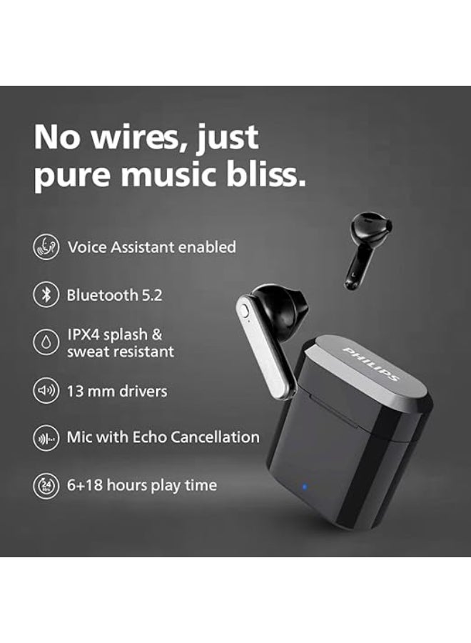 فيليبس Renewed - Audio TWS TAT3225/94 True Wireless Earbuds - Black - Image 3