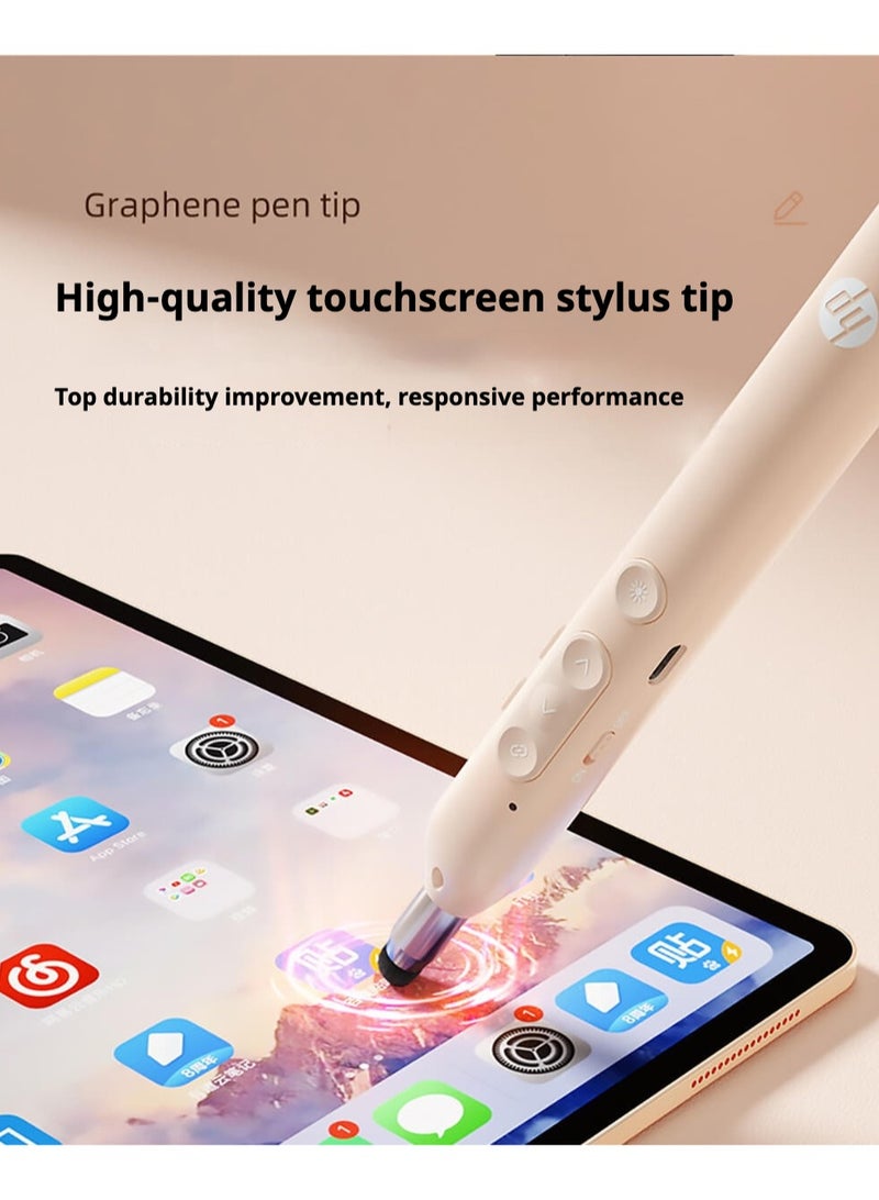 HP جهاز تحكم عن بُعد لاسلكي SS232 مع مؤشر ليزر أحمر، جهاز تحكم قابل لإعادة الشحن من نوع C لبرنامج PowerPoint، عصا تعليمية قابلة للتمديد وقلم لمسة، مقدم PPT متعدد الوظائف للفصول الدراسية والمكتب - Image 3