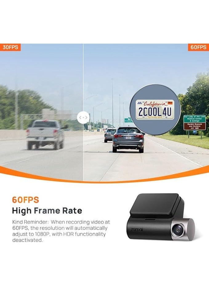 70mai A510 HDR 3K Dual Channel Dash Cam, STARVIS 2 IMX675 Sensor, ADAS, Built-in GPS Logger, Route Recorder, MaiColor Vivid+ with Night Owl Vision, App Playback & Share, Optional Parking Monitoring - Image 3