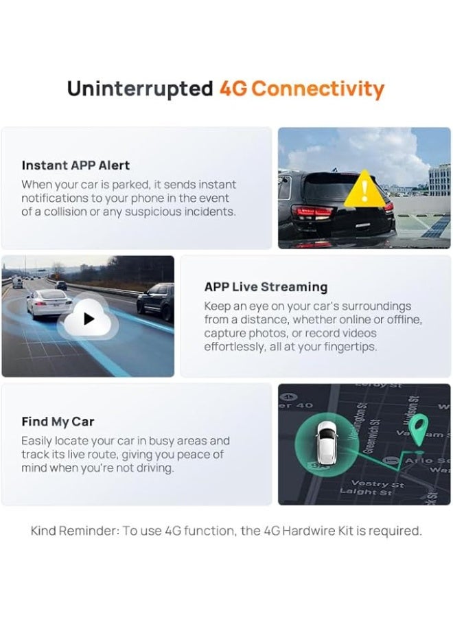 70mai A510 HDR 3K Dual Channel Dash Cam, STARVIS 2 IMX675 Sensor, ADAS, Built-in GPS Logger, Route Recorder, MaiColor Vivid+ with Night Owl Vision, App Playback & Share, Optional Parking Monitoring - Image 5