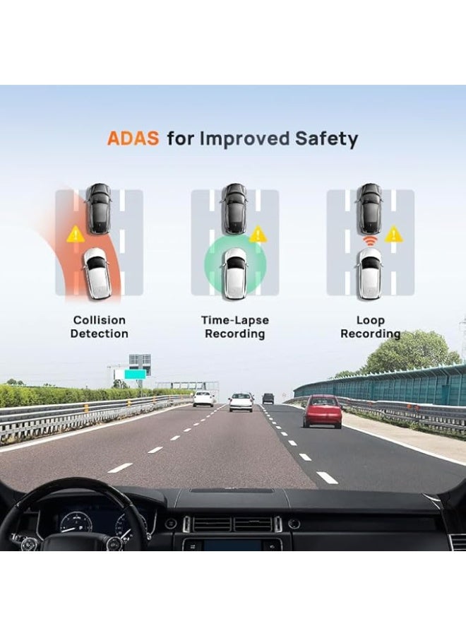 70mai A510 HDR 3K Dual Channel Dash Cam, STARVIS 2 IMX675 Sensor, ADAS, Built-in GPS Logger, Route Recorder, MaiColor Vivid+ with Night Owl Vision, App Playback & Share, Optional Parking Monitoring - Image 4