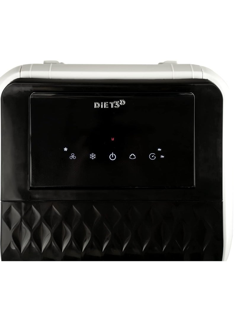 SYMPHONY Portable Tower Air Cooler For Home, Office with 3-Side Honeycomb Pads, Pop-Up Touchscreen, i-Pure Technology and Low Power Consumption, Black – 1-year Warranty Diet 3D 20i White/Balck - Image 2
