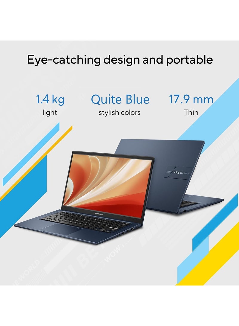 ASUS Vivobook 14 Laptop 14-inch Full HD Display, Intel Core i5-1334U Processor/16GB DDR4 RAM/1TB SSD/Intel Iris Xe Graphics/Windows 11 Home/ M365 Basic (1Year) / Office 2024 English/Arabic Quite Blue - Image 5