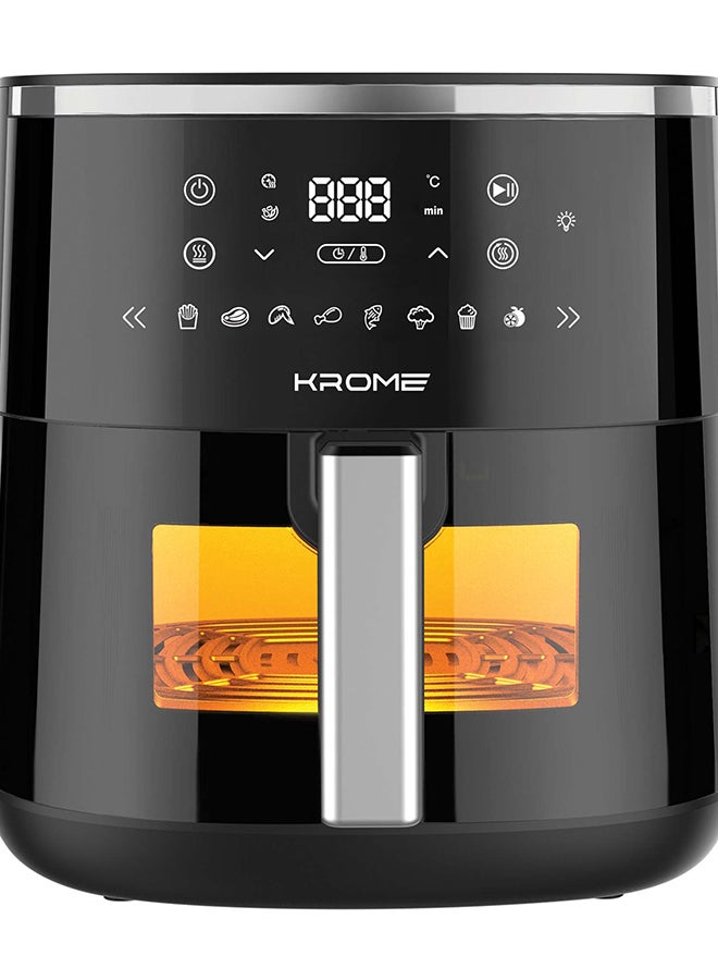 كروم قلاية هوائية كروما مع رف قلي دوار قابل للفصل - لوحة لمس، 8 قوائم طهي، وظيفة إبقاء دافئ، وظيفة تسخين مسبق، نافذة عرض وضوء داخلي - 4.2 لتر - KR-AF42DD - Image 1