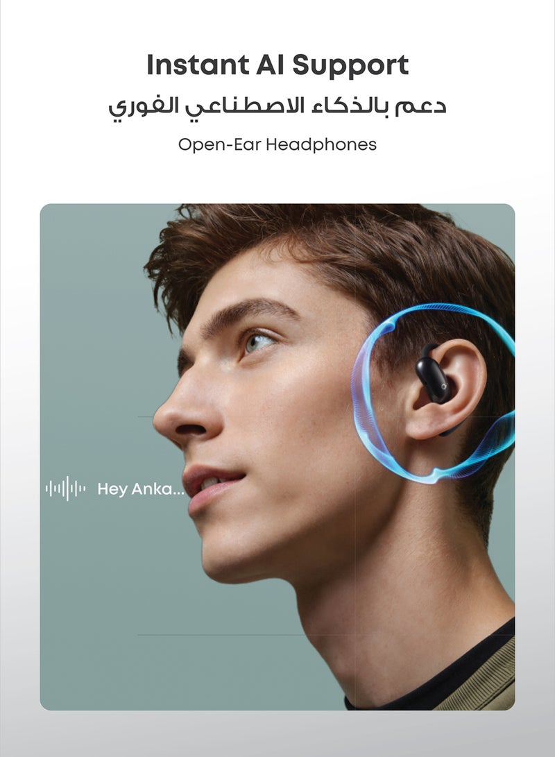 ساوند كور سماعات أذن مفتوحة AeroFit 2 AI Assistant من Anker، تصميم مريح بدون ضغط، صوت جهير أغنى بمقدار 2x، سماعات أذن للترجمة الفورية، دقة عالية، 35 ساعة من وقت التشغيل، IP55 - Image 3