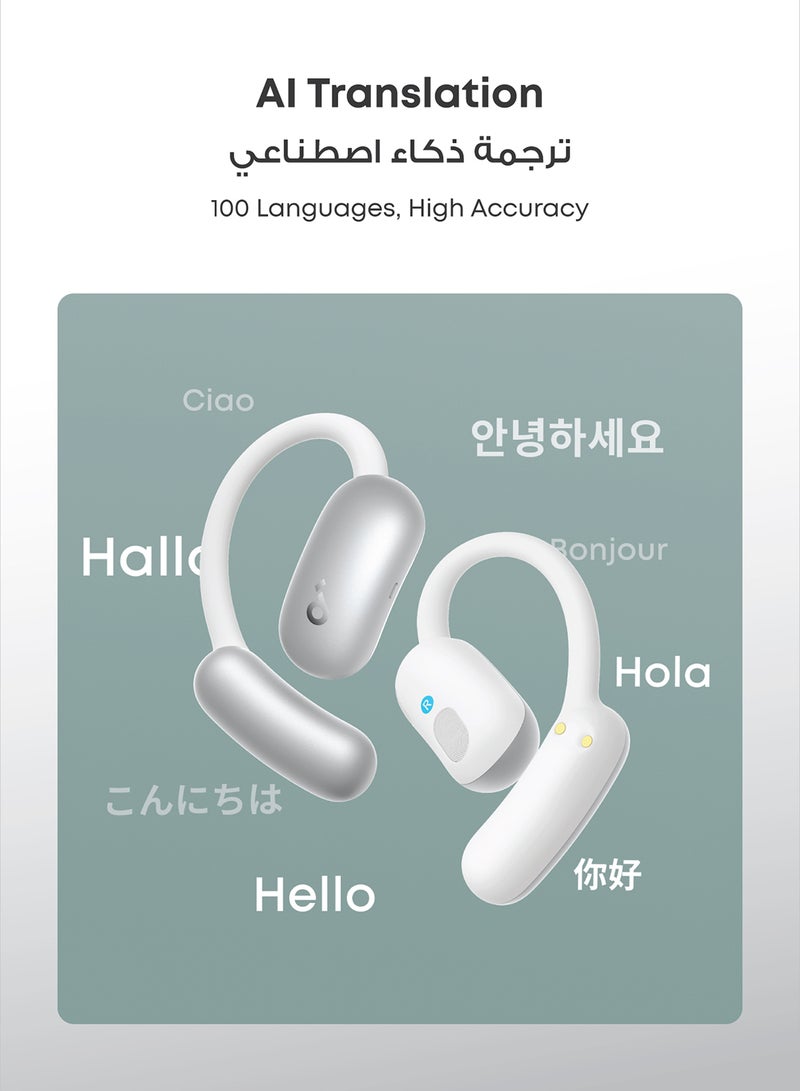 ساوند كور سماعات أذن مفتوحة AeroFit 2 AI Assistant من Anker، تصميم مريح بدون ضغط، صوت جهير أغنى بمقدار 2x، سماعات أذن للترجمة الفورية، دقة عالية، 35 ساعة من وقت التشغيل، IP55 - Image 4