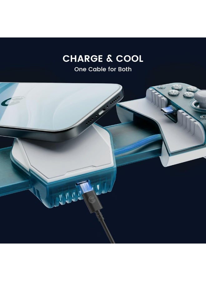 جيم سير وحدة تحكم الألعاب المحمولة X3 Pro Type-C تقدم راحة ergonomics، مروحة تبريد، وأداء منخفض الكمون لأجهزة Android و iPhone 15، مثالية لـ Xbox Game Pass، الألعاب السحابية، و Zenless Zone Zero - Image 3