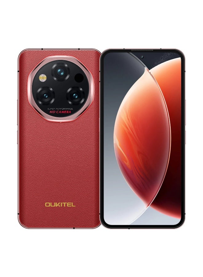 أوكيتل هاتف WP210 5G المتين بشاشة 6.7 بوصة FHD+ وبطارية كبيرة سعة 8800 مللي أمبير وكاميرا 108 ميجابكسل بنظام أندرويد 15 (12 جيجابايت + 512 جيجابايت NFC) - أحمر - Image 1