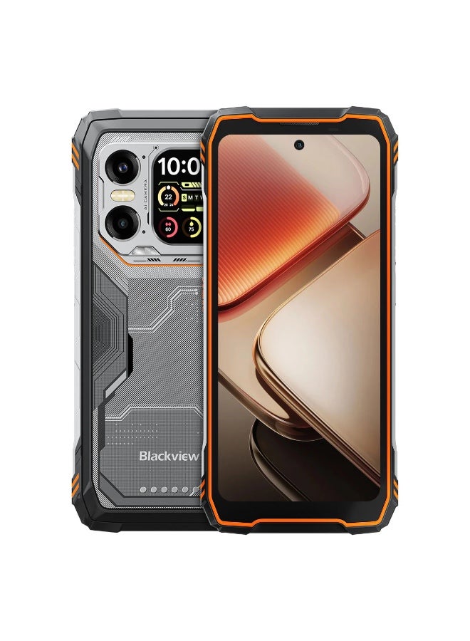 Blackview XPLORE 1 6.78" 120Hz Main & 2.01" Secondary Display 16+512GB 20000mAh 170LM Flashlight 5G AI Rugged Phone - Orange - Image 1