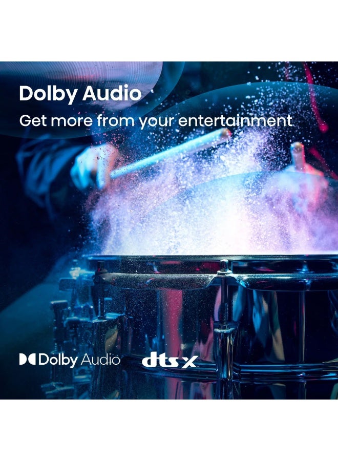 هايسنس تلفاز ذكي 43 بوصة بدقة Full HD - نظام VIDAA، معزز الألوان الطبيعي، وضع الألعاب، صوت دولبي، عكس الشاشة، تقليل الضوضاء، HDMI ARC، واي فاي، يوتيوب، نتفليكس - 2025 - Image 5