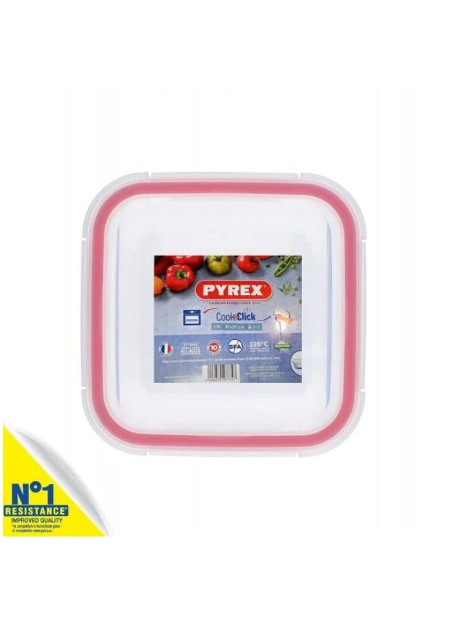 PYREX Glass Food Container Pyrex Airtight Heat-Resistant Cook&Click 2 L clear 21 x 21cm - Image 3