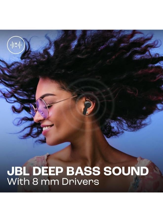 JBL JBL Vibe Beam in-Ear Wireless Earbuds (TWS) with Mic,App for Customized Extra Bass Eq,32 Hours Battery&Quick Charge,Ip54 Water&Dust Resistance,Ambient Aware&Talk-Thru Black - Image 2